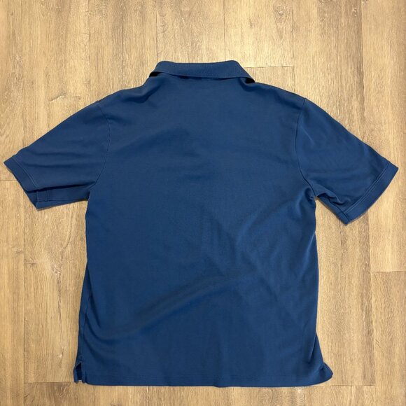 Lands' End Short Sleeve Cotton Supima Polo Shirt, Radiant Navy (Men's M) - Picture 4 of 4